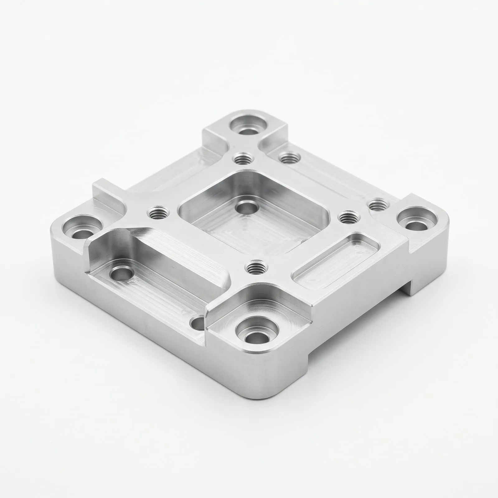Precision CNC-machined aluminum fixture plate